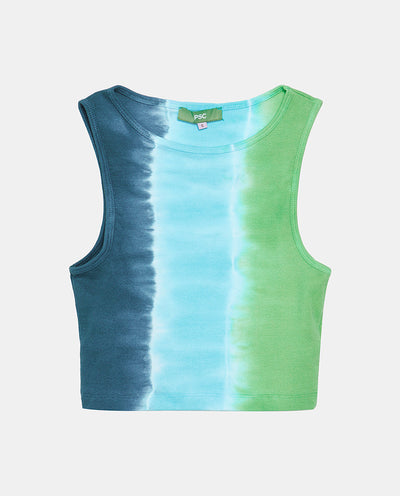 Green Tie Dye Tank Top