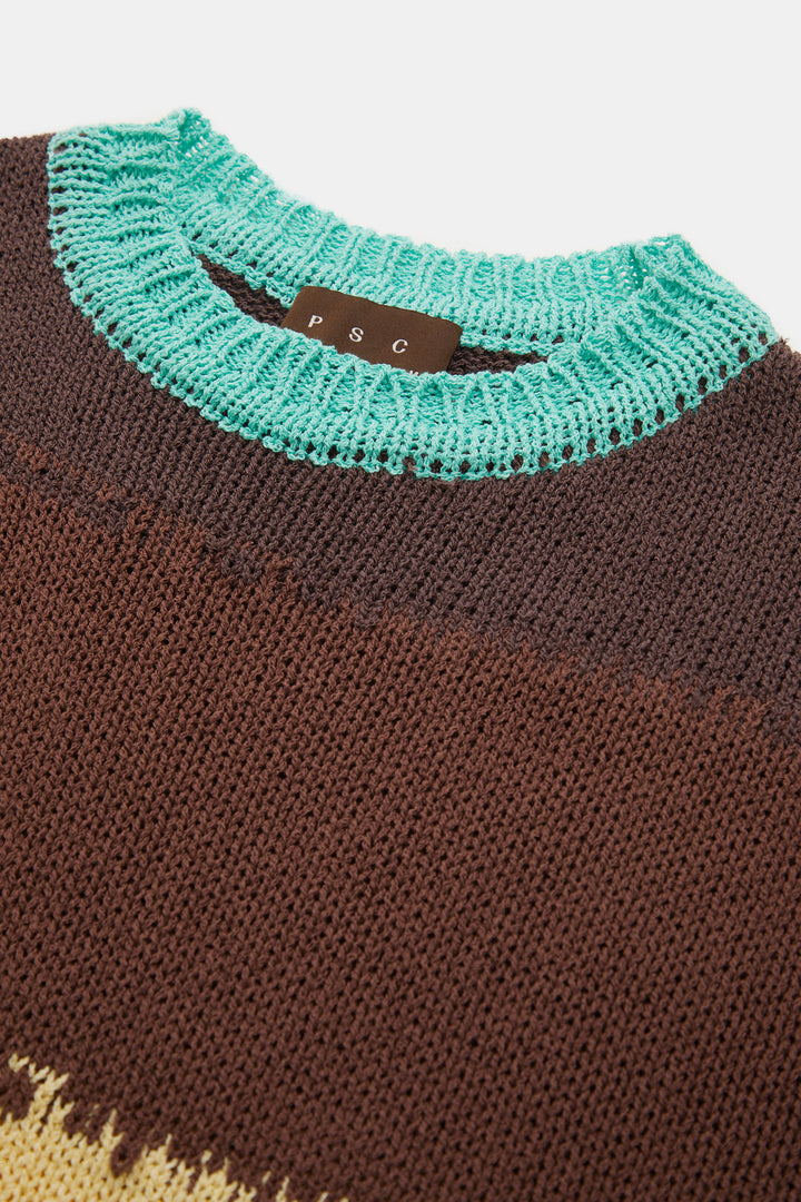 PSC Striped Jumper Brown
