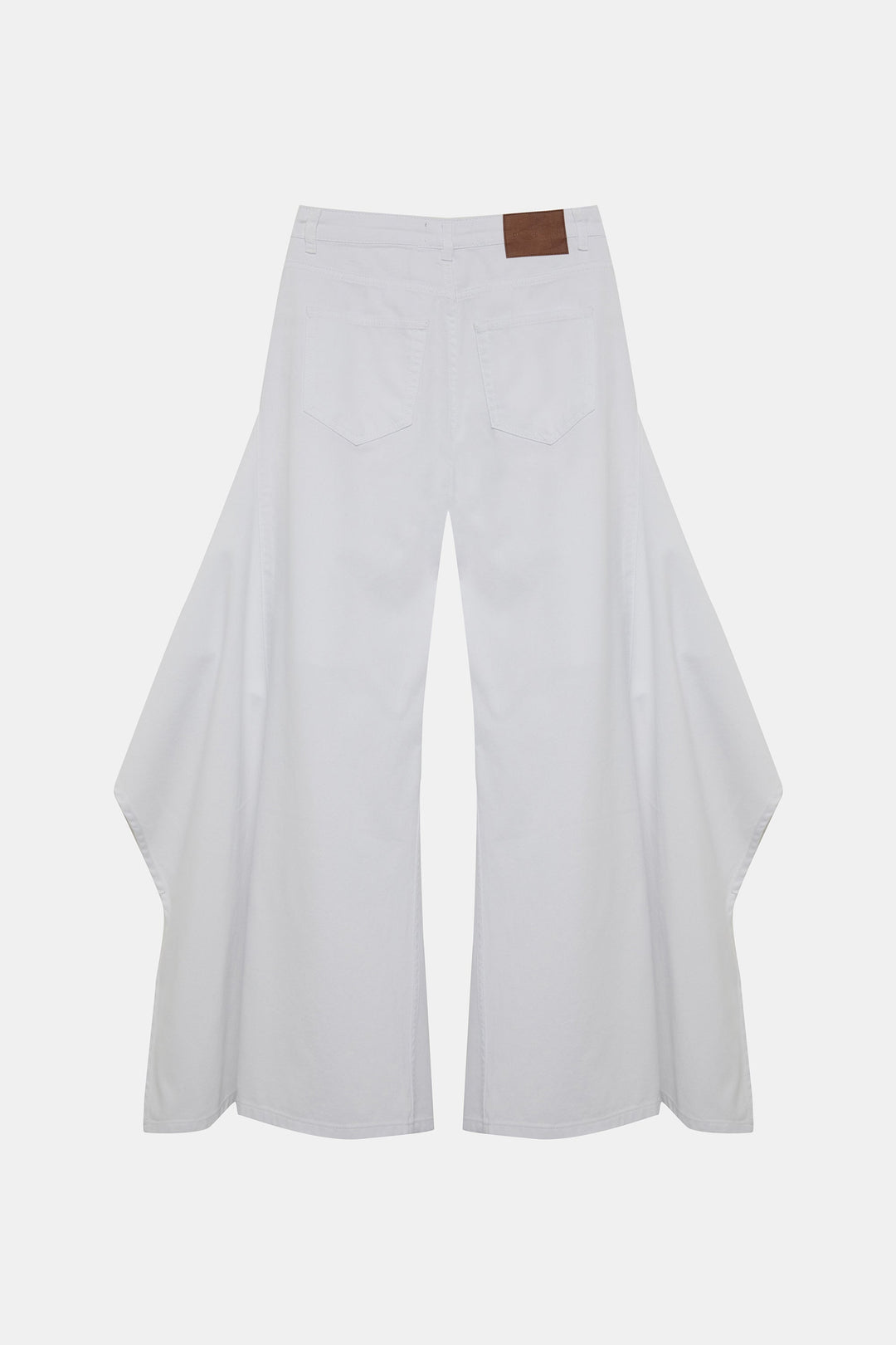 Ruffle Jeans White