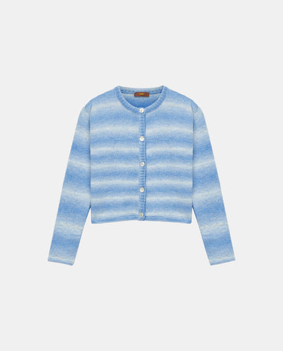 Blue Striped Cardigan