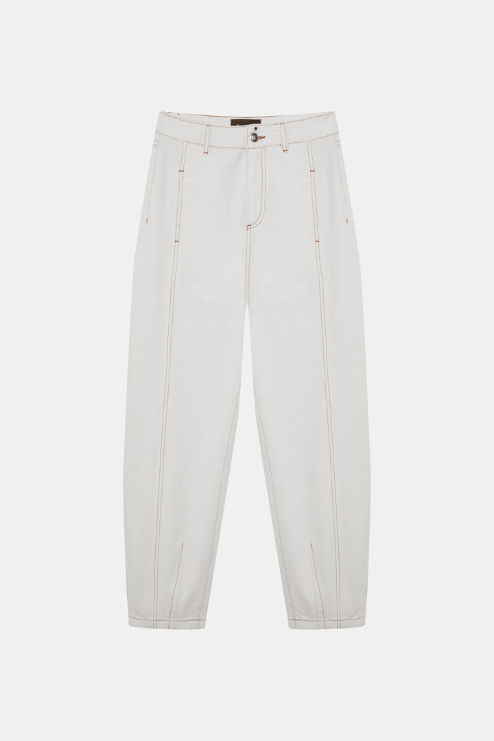 Barrel Jeans White