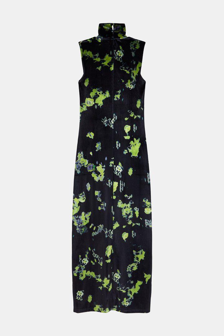 Sage Velvet Dress