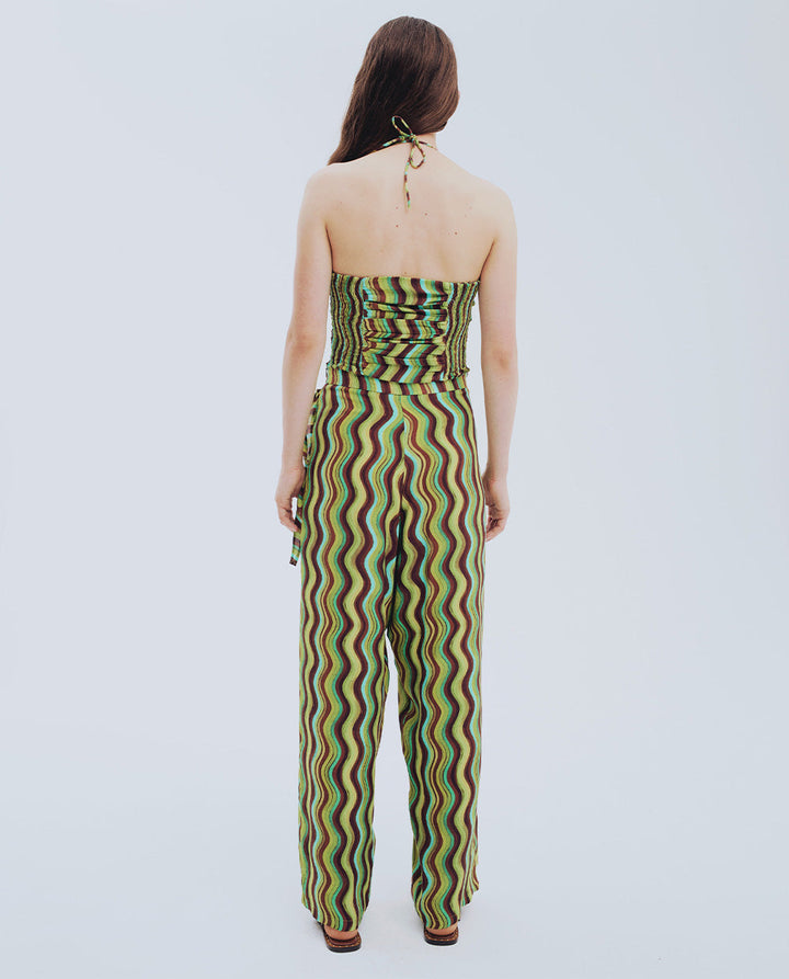 Wave Green Top