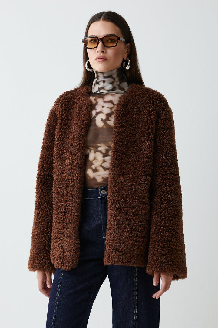 Pia Coat Brown