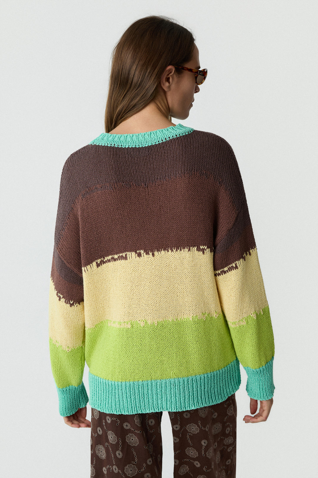 PSC Striped Jumper Brown