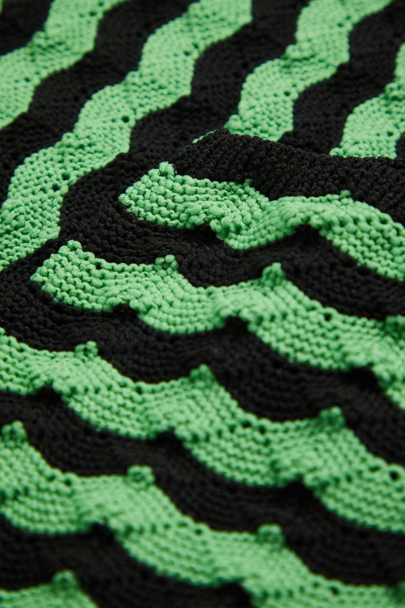 Green Black Wavy Top