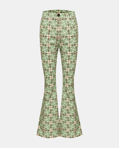 Printed Green Trousers