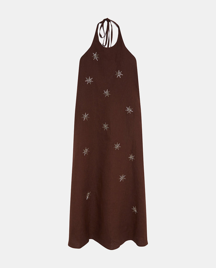 Brown Linen Dress