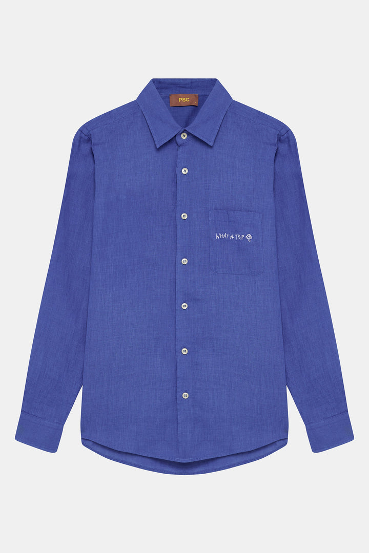 Blue Linen Shirt
