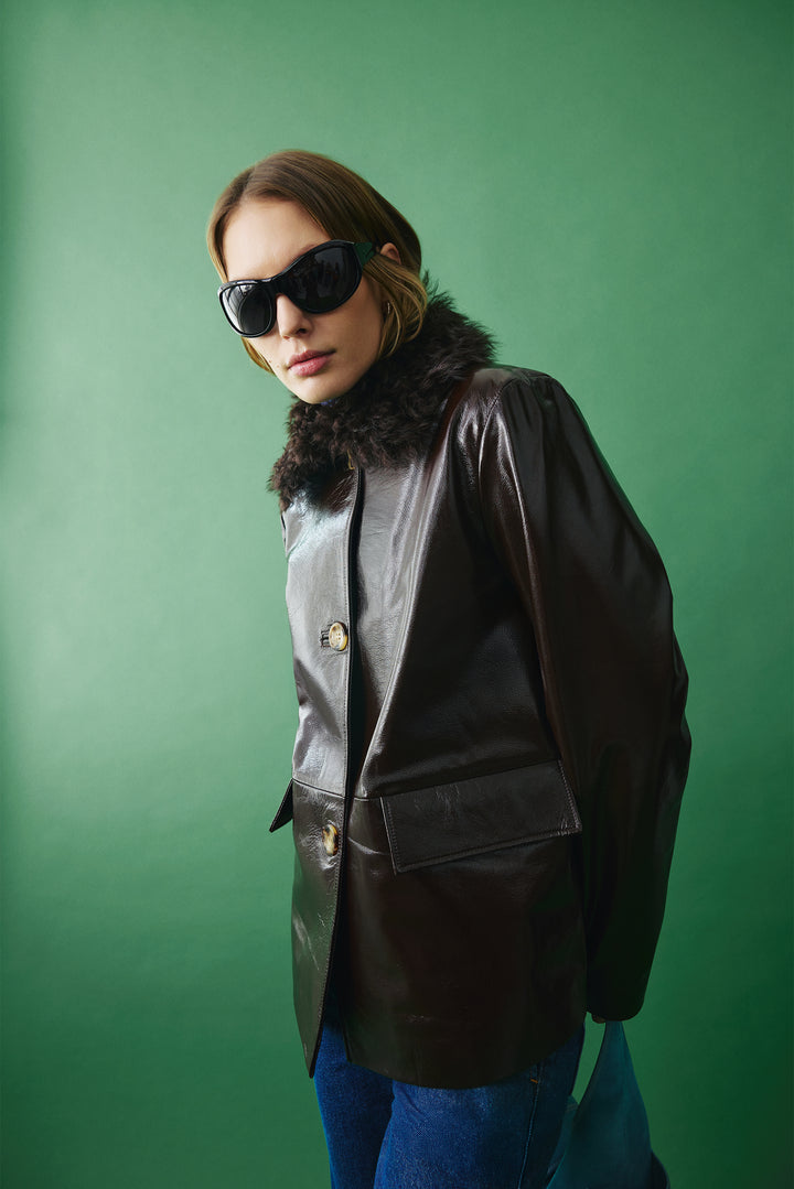 Bordeaux Leather Jacket