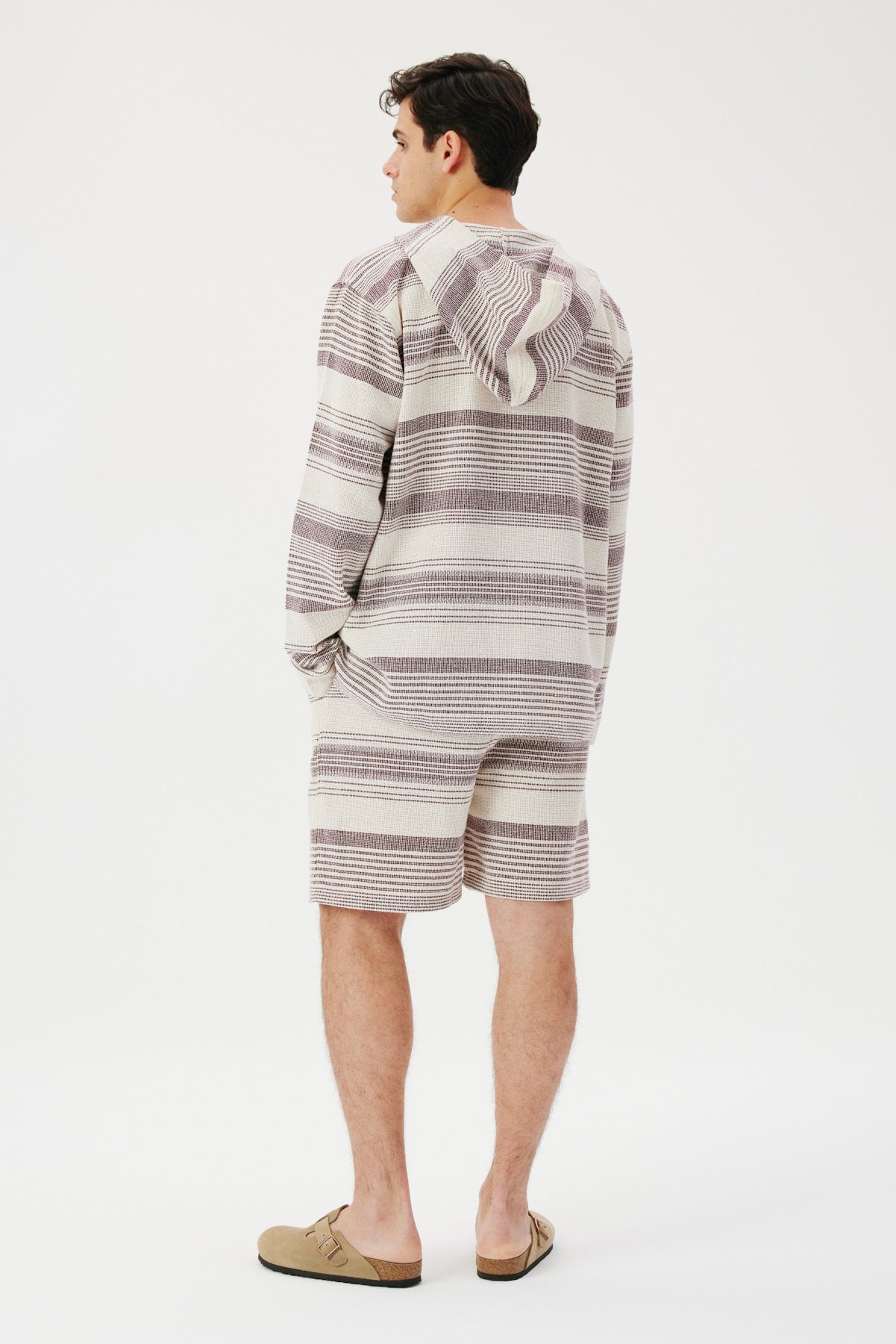 Striped Hoodie Men Top