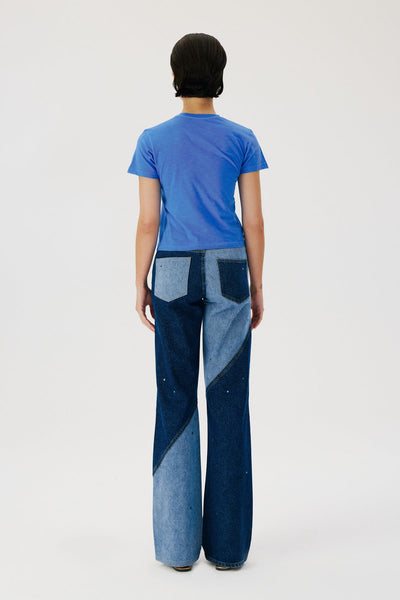 Patchwork Blue Jeans