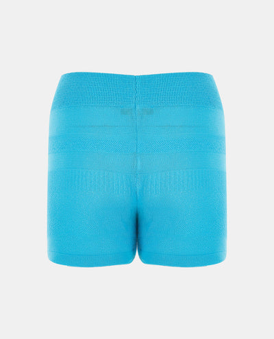 Blue Knitted Shorts